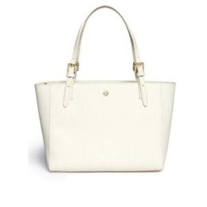 Tory Burch Women's York Buckle Leather Tote - New Ivory